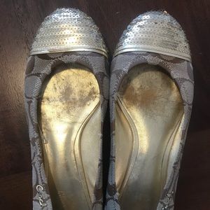 Coach signature womens flats
